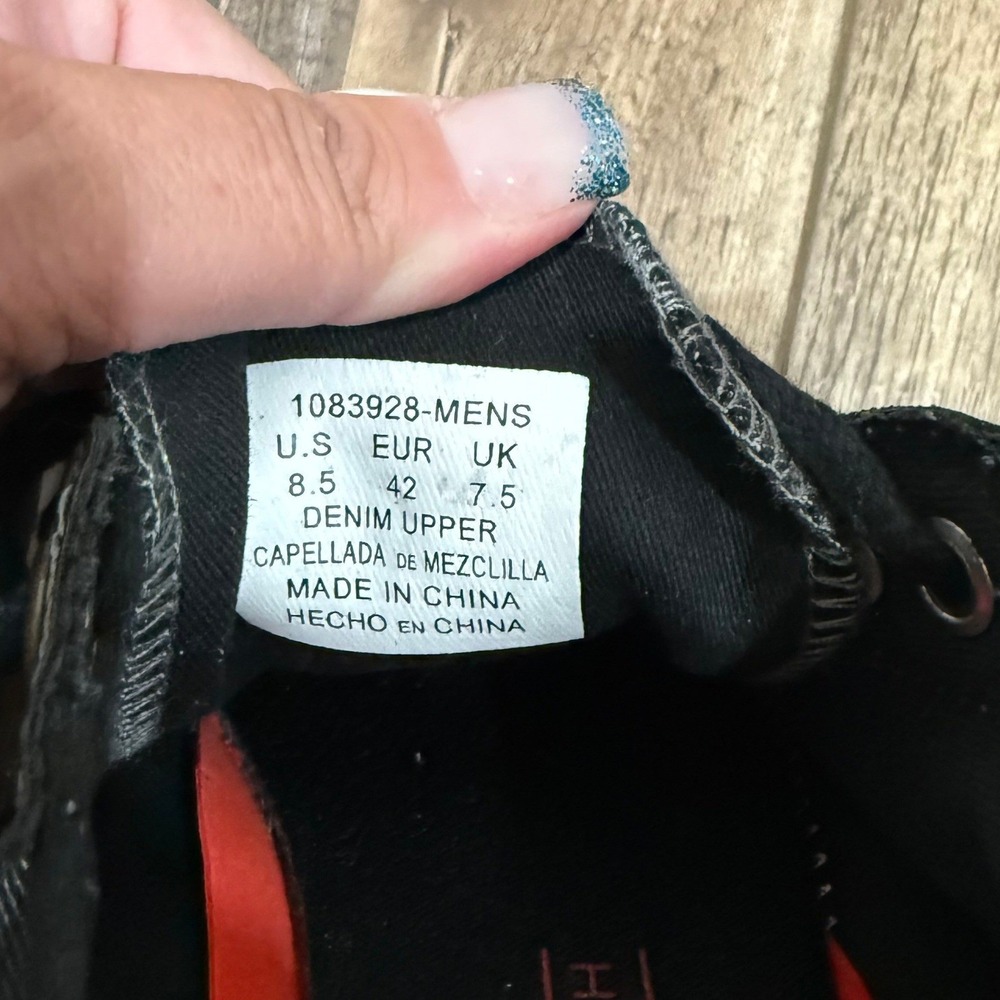 Levis Black Denim Low Top Sneakers Womens 10 Mens 8.5 - Picture 6 of 7